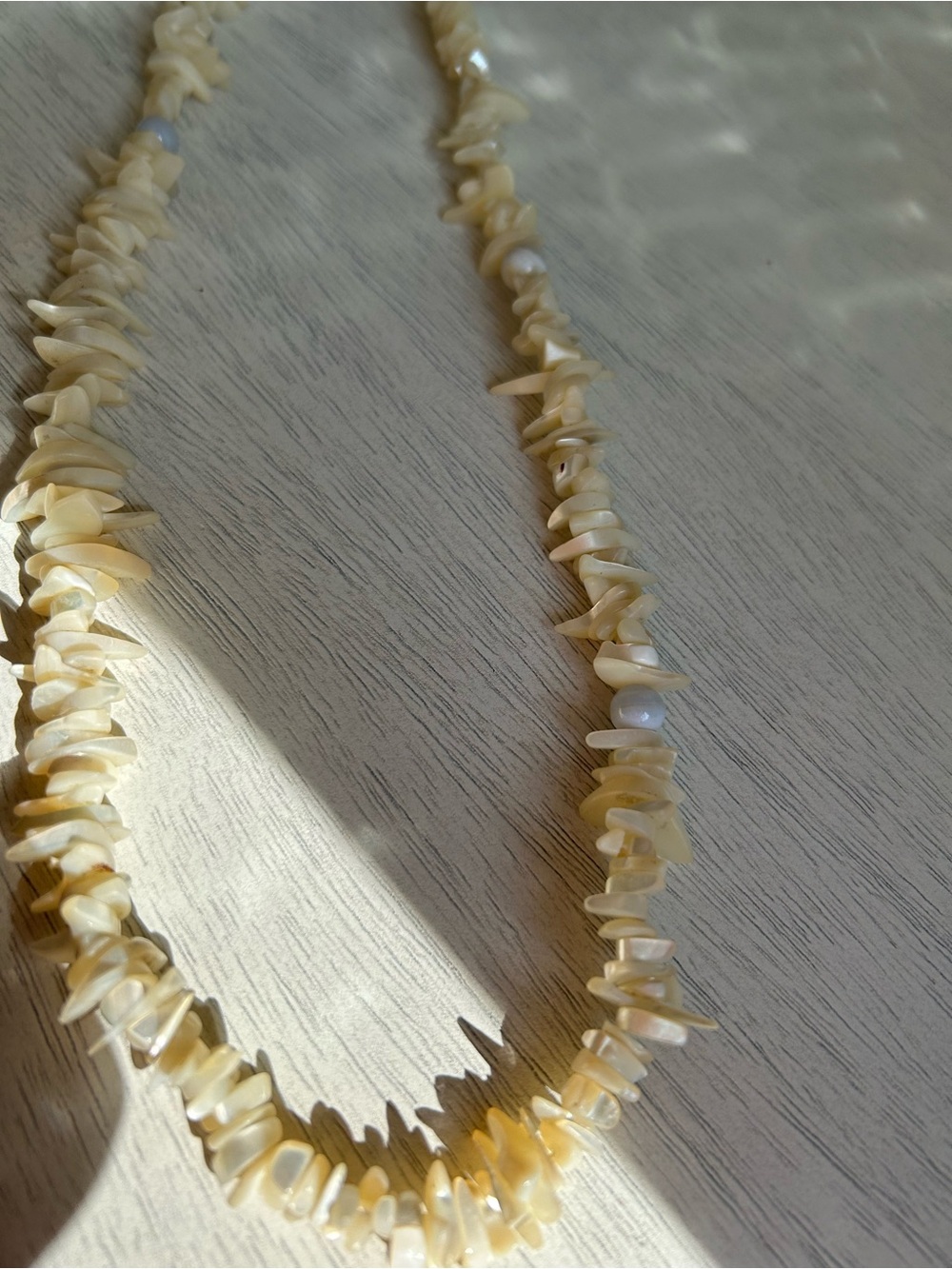Cream Shell Chip Necklace - Women Jewelry